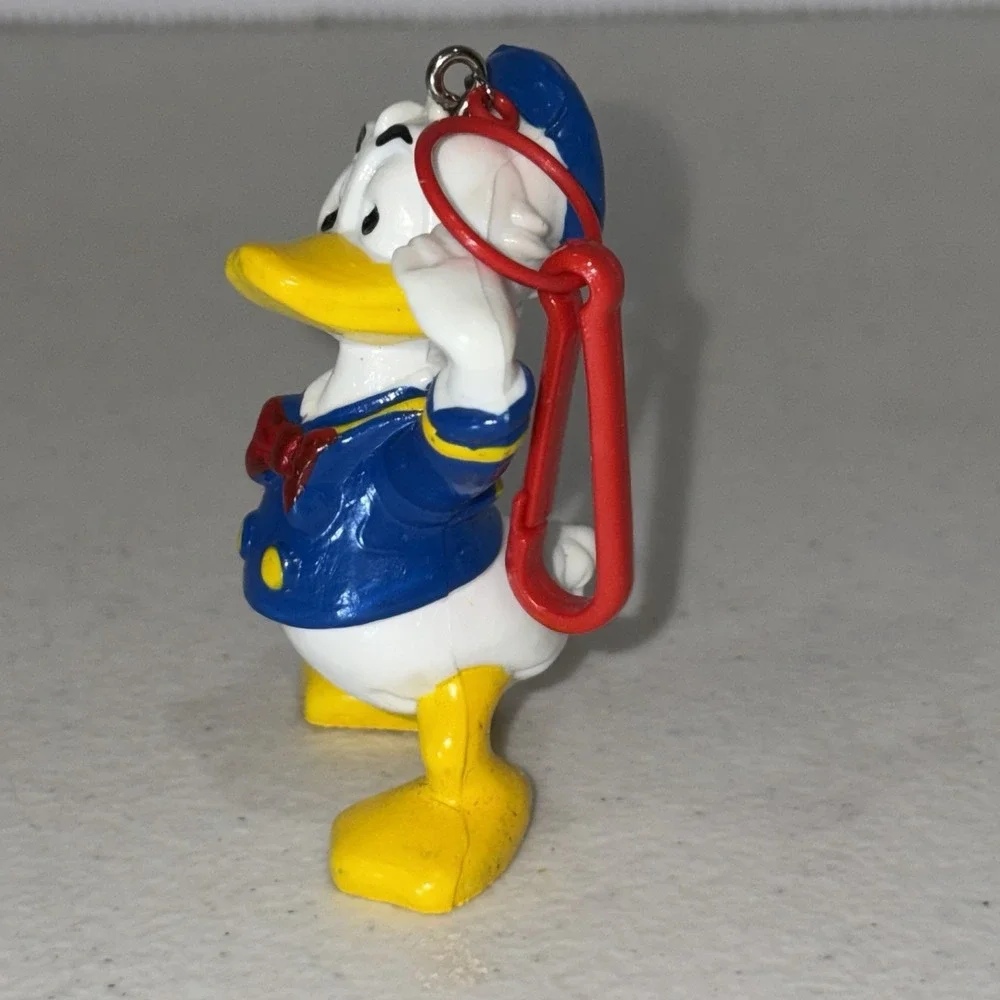 Vintage Donald Duck Ornament Walt Disney Productions Saluting Red Clip